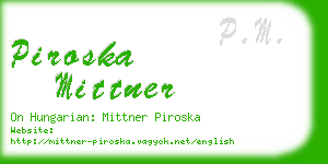 piroska mittner business card
